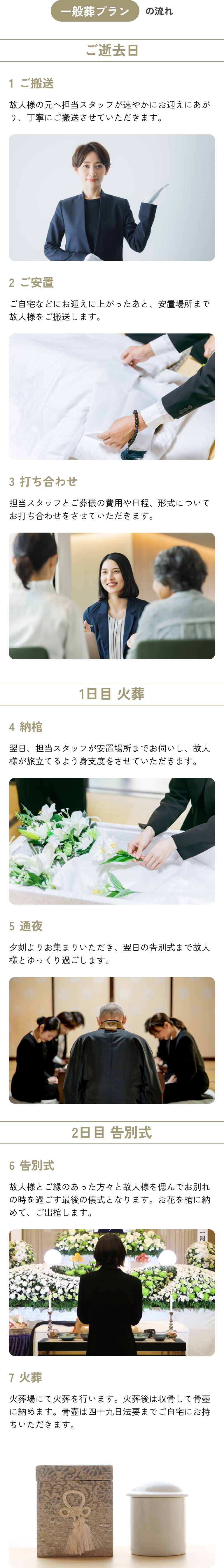 一般葬の流れ